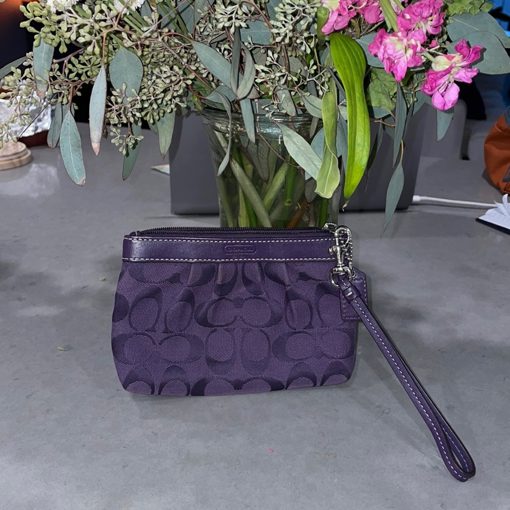 Purple Coach Clutch